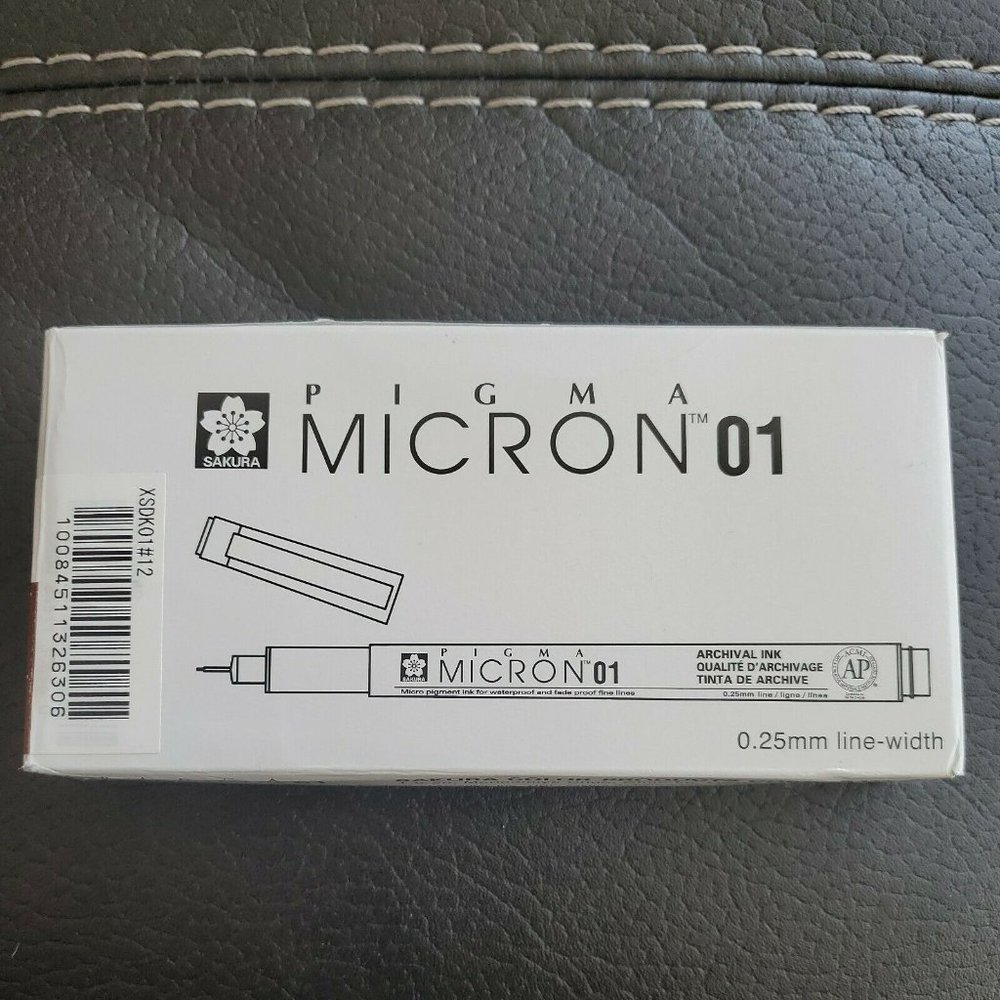 Sakura Pigma Micron 01 Archival Ink .45 mm Line Width 12 Piece Pack Brown No. 12